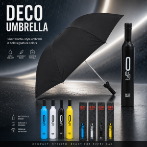 Wine Bottle Shaped Folding Umbrella (ছাতা)