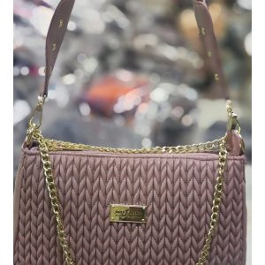Premium Chain Shoulder Bag - White / Pink / Mint